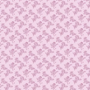 Tela de Algodón Rosa con Pequeñas Rosas